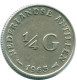 1/4 GULDEN 1965 NIEDERLÄNDISCHE ANTILLEN SILBER Koloniale Münze #NL11313.4.D.A - Netherlands Antilles
