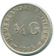 1/4 GULDEN 1963 ANTILLAS NEERLANDESAS PLATA Colonial Moneda #NL11202.4.E.A - Netherlands Antilles