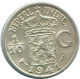 1/10 GULDEN 1941 P NETHERLANDS EAST INDIES SILVER Colonial Coin #NL13633.3.U.A - Nederlands-Indië