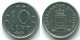 10 CENTS 1970 ANTILLES NÉERLANDAISES Nickel Colonial Pièce #S13366.F.A - Netherlands Antilles
