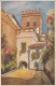 NE 25 - SEVILLE - CALLEJON DEL AGUA - BARRIO DE SANTA CRUZ - ILLUSTRATEUR DOMINGUEZ - CARTE COLORISEE -  2 SCANS - Sevilla (Siviglia)