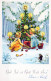 ANGEL CHRISTMAS Holidays Vintage Postcard CPSMPF #PAG728.A - Anges