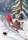 SANTA CLAUS Happy New Year Christmas GNOME Vintage Postcard CPSM #PAU446.A - Santa Claus