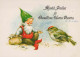 WEIHNACHTSMANN SANTA CLAUS Neujahr Weihnachten GNOME Vintage Ansichtskarte Postkarte CPSM #PAT304.A - Santa Claus