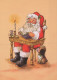 SANTA CLAUS DOG CHRISTMAS Holidays Vintage Postcard CPSM #PAK674.A - Santa Claus