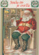 PÈRE NOËL NOËL Fêtes Voeux Vintage Carte Postale CPSM #PAK613.A - Santa Claus