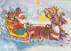 PAPÁ NOEL Feliz Año Navidad Vintage Tarjeta Postal CPSM #PBL559.A - Santa Claus