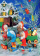 BABBO NATALE Buon Anno Natale GNOME Vintage Cartolina CPSM #PAY491.A - Santa Claus