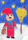 WEIHNACHTSMANN SANTA CLAUS Neujahr Weihnachten GNOME Vintage Ansichtskarte Postkarte CPSM #PAY183.A - Santa Claus