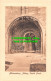 R549734 Malmesbury Abbey. South Porch. Tuck. Sepia Plate Marked. N. Riddick - World