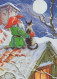 BABBO NATALE Buon Anno Natale GNOME Vintage Cartolina CPSM #PBL865.A - Santa Claus