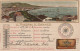 OP 11 -(06) LE PANORAMA DE CANNES - CARTE FANTAISIE COULEURS GAUFREE - BAROMETRE , THERMOMETRE - 2 SCANS - Cannes