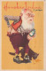 PÈRE NOËL Bonne Année Noël GNOME Vintage Carte Postale CPSMPF #PKD923.A - Santa Claus