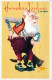 PÈRE NOËL Bonne Année Noël GNOME Vintage Carte Postale CPSMPF #PKD923.A - Santa Claus
