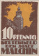 10 PFENNIG 1922 Stadt MALCHIN Mecklenburg-Schwerin DEUTSCHLAND Notgeld #PG346 - Lokale Ausgaben