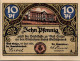 10 PFENNIG 1922 Stadt BAD SULZA Thuringia UNC DEUTSCHLAND Notgeld #PI039 - Lokale Ausgaben