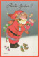 WEIHNACHTSMANN SANTA CLAUS TIERE WEIHNACHTSFERIEN Vintage Postkarte CPSM #PAK508.DE - Santa Claus