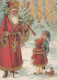 PAPÁ NOEL Feliz Año Navidad Vintage Tarjeta Postal CPSM #PAW676.ES - Santa Claus