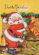 PAPÁ NOEL NAVIDAD Fiesta Vintage Tarjeta Postal CPSM #PAK153.ES - Santa Claus