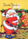 PAPÁ NOEL NAVIDAD Fiesta Vintage Tarjeta Postal CPSM #PAK153.ES - Santa Claus