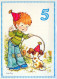 ALLES GUTE ZUM GEBURTSTAG 5 Jährige JUNGE KINDER Vintage Postal CPSM #PBT986.DE - Verjaardag