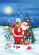 PÈRE NOËL Bonne Année Noël Vintage Carte Postale CPSM #PAU536.FR - Santa Claus