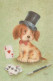 CHIEN Animaux Vintage Carte Postale CPSM #PAN814.FR - Dogs