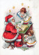 PÈRE NOËL ANGES NOËL Vintage Carte Postale CPSM #PAK770.FR - Santa Claus