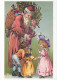 PÈRE NOËL ENFANT NOËL Fêtes Voeux Vintage Carte Postale CPSM #PAK379.FR - Santa Claus