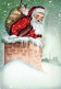 PÈRE NOËL NOËL Fêtes Voeux Vintage Carte Postale CPSM #PAJ734.FR - Santa Claus