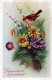 FLORES Vintage Tarjeta Postal CPSMPF #PKG098.ES - Fleurs