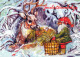 PAPÁ NOEL Feliz Año Navidad Vintage Tarjeta Postal CPSM #PBL558.ES - Santa Claus