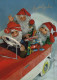 SANTA CLAUS CAR AUTO CHRISTMAS Holidays Vintage Postcard CPSM #PAK010.GB - Santa Claus