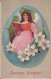 1910 ANGE NOËL Vintage Antique Carte Postale CPA #PAG690.FR - Angels