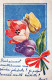 FLEURS Vintage Carte Postale CPA #PKE737.FR - Flowers