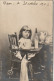 OP 26 - CARTE PHOTO ( 1902) - ENFANT AVEC BIBERON SUR CHAISE HAUTE - VAN BOSCH , STRASBOURG  - 2 SCANS - Portraits