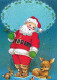 PÈRE NOËL Bonne Année Noël Vintage Carte Postale CPSM #PBL492.FR - Santa Claus