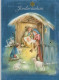 Vierge Marie Madone Bébé JÉSUS Noël Religion Vintage Carte Postale CPSM #PBB897.FR - Jungfräuliche Marie Und Madona