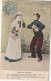 OP 27- SERIE DE 6 CARTES  COLORISEES  " PITOU ET NANETTE "- DECLARATION D' AMOUR - 12 SCANS - Humoristiques