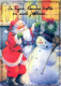 BABBO NATALE Buon Anno Natale PUPAZZO Vintage Cartolina CPSM #PAU402.IT - Santa Claus