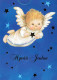 ANGELO Buon Anno Natale Vintage Cartolina CPSM #PAJ333.IT - Anges