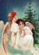 ANGELO Buon Anno Natale Vintage Cartolina CPSM #PAH385.IT - Angels