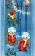 ANGELO Buon Anno Natale Vintage Cartolina CPSMPF #PAG818.IT - Angels