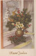 FLOWERS Vintage Postcard CPA #PKE675.GB - Blumen