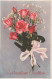 FLOWERS Vintage Postcard CPA #PKE493.GB - Bloemen