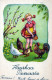 EASTER CHILDREN EGG Vintage Postcard CPA #PKE363.GB - Easter