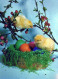 EASTER CHICKEN EGG Vintage Postcard CPSM #PBO727.GB - Easter