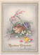 EASTER RABBIT Vintage Postcard CPSM #PBO413.GB - Easter