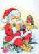 SANTA CLAUS Happy New Year Christmas Vintage Postcard CPSM #PBL361.GB - Santa Claus