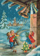 Happy New Year Christmas CHILDREN Vintage Postcard CPSM #PAW991.GB - Anno Nuovo